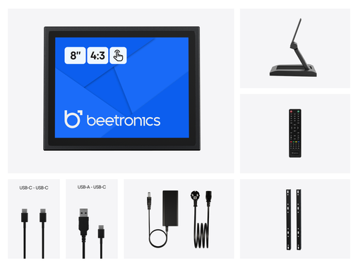8 Zoll Touchscreen Metall (4:3)