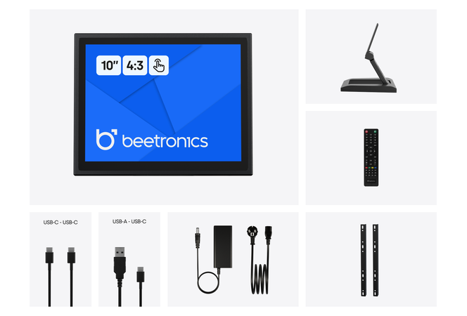 10 Zoll Touchscreen Metall (4:3)