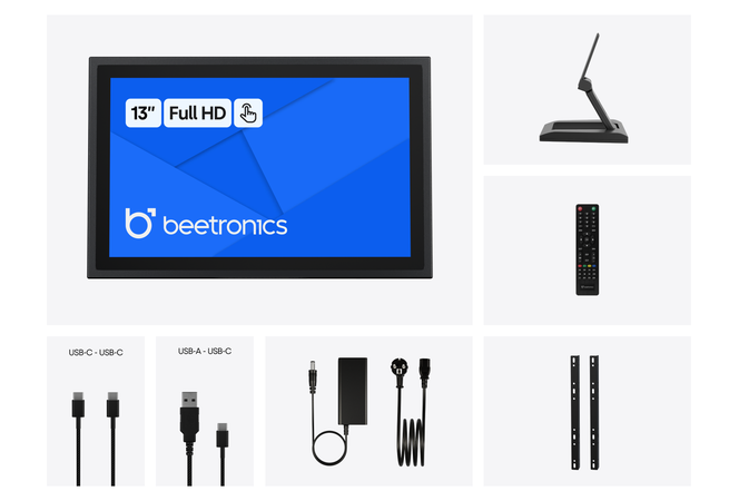 13 Zoll Touchscreen Metall