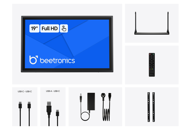 19 Zoll Touchscreen Metall