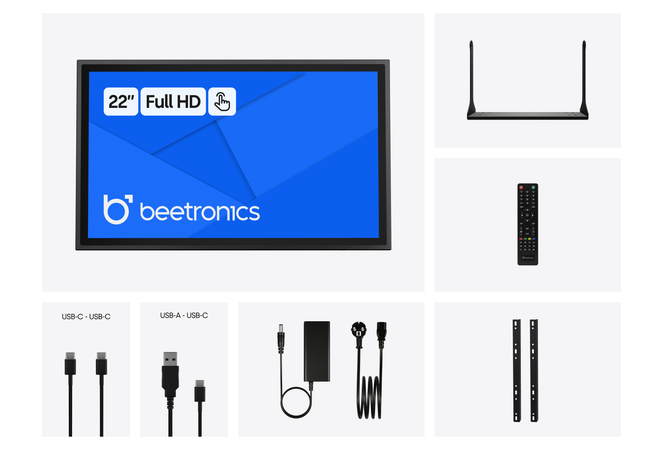 22 Zoll Touchscreen Metall