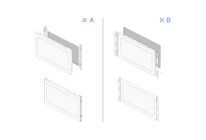 22 Zoll Touchscreen Metall