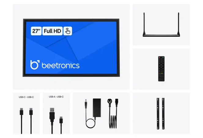 27 Zoll Touchscreen Metall