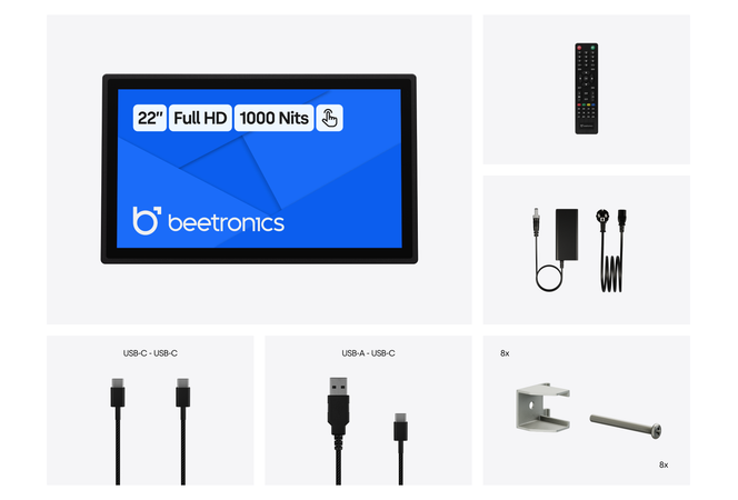 22 Zoll Touchscreen Metall (High-Brightness)