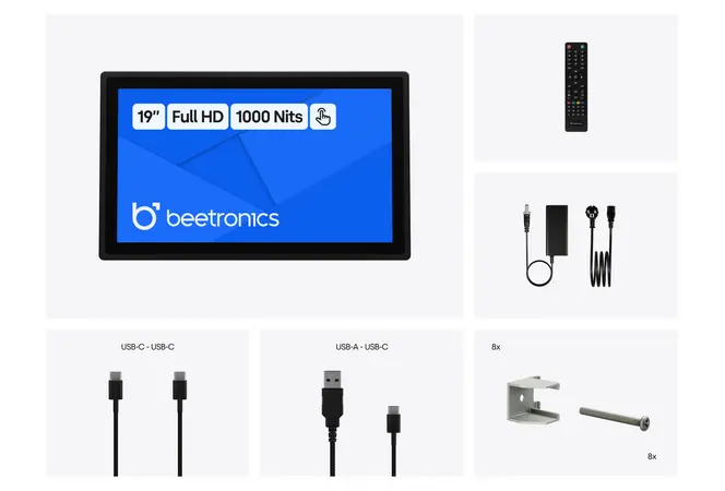 19 Zoll Touchscreen Metall (High-Brightness)