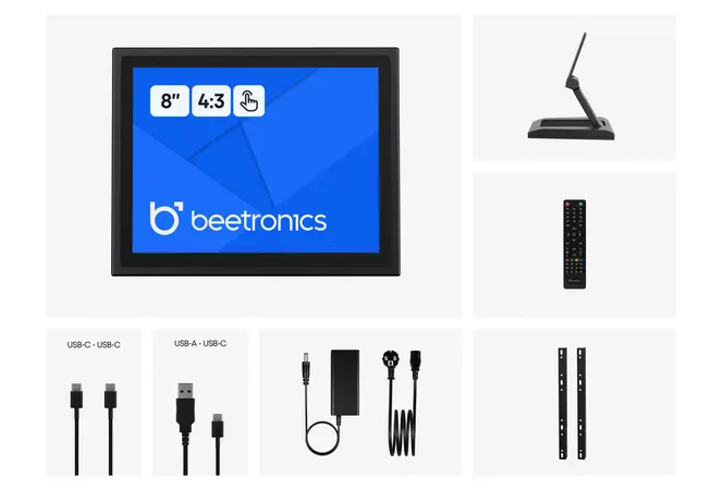 8 Zoll Touchscreen Metall (4:3)